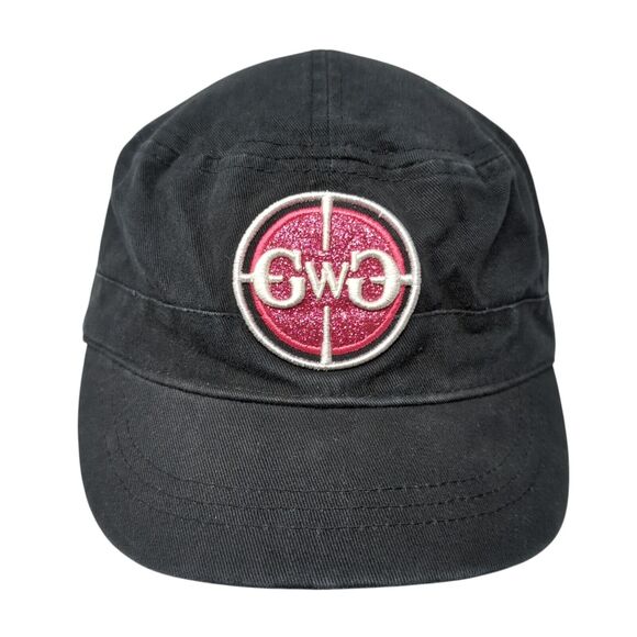 GWG Girls With Guns Cadet Army Cap Black One Size Adjustable Glitter Embroidered - Picture 1 of 9